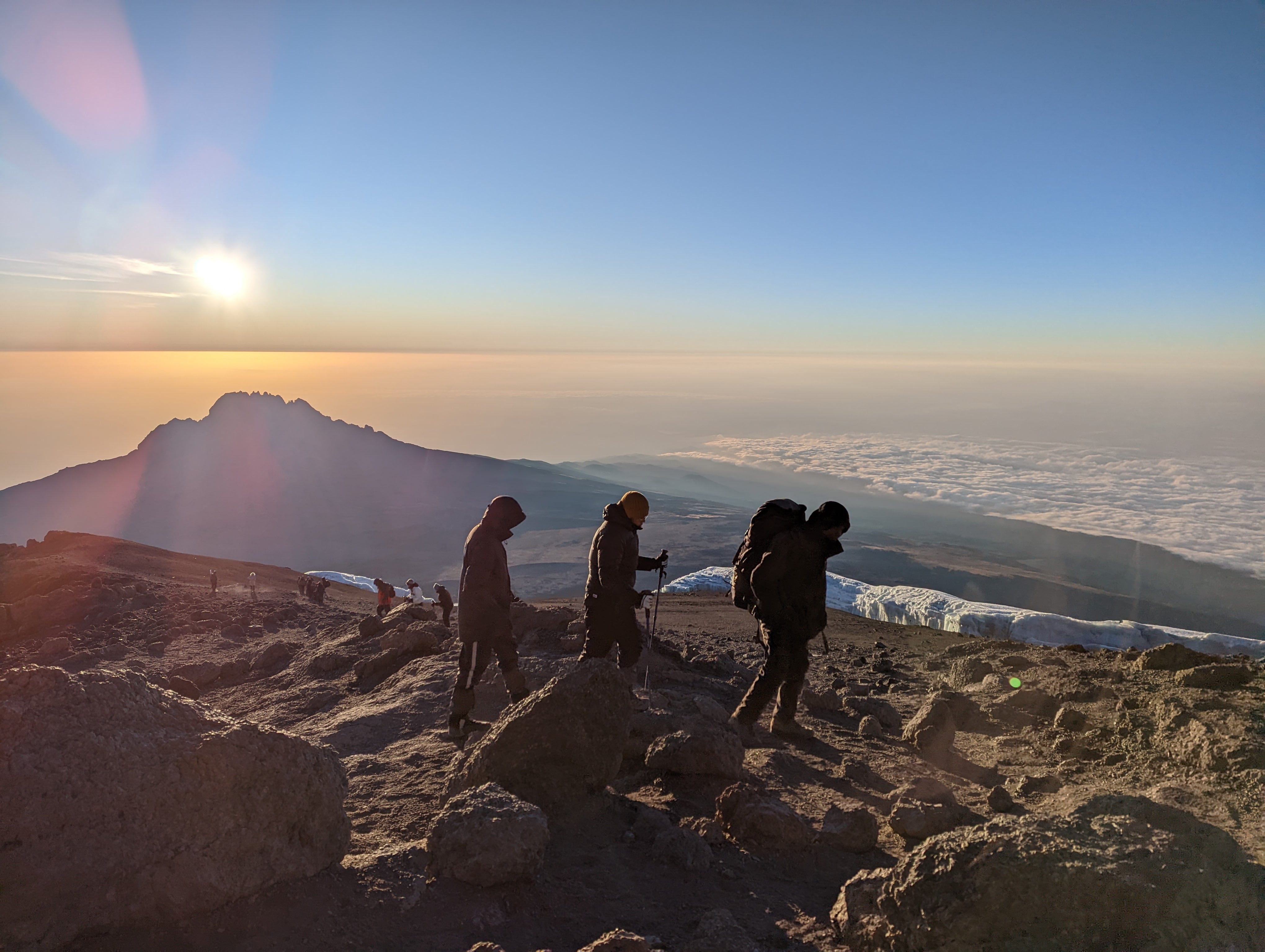 Climbers on Kilimanjaro
