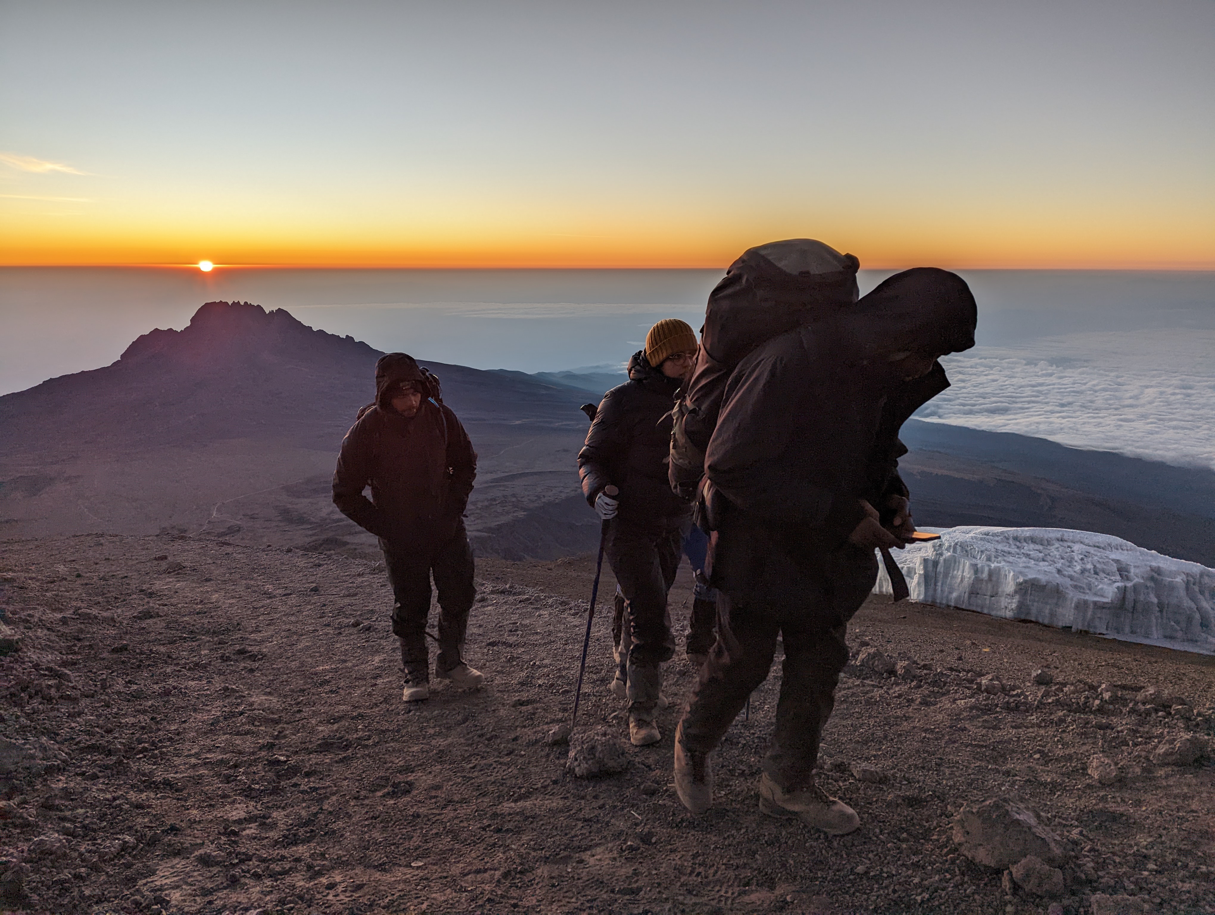 Climbers on Kilimanjaro